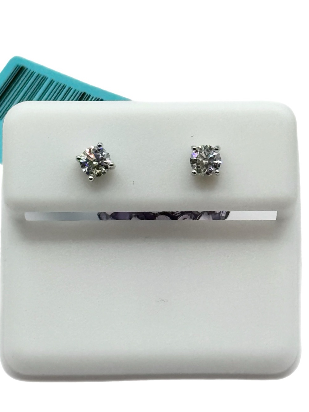 Sterling Silver Moissanite Screw-back Stud Earrings